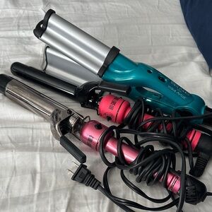 Teal and Pink Hair Styling Tools
